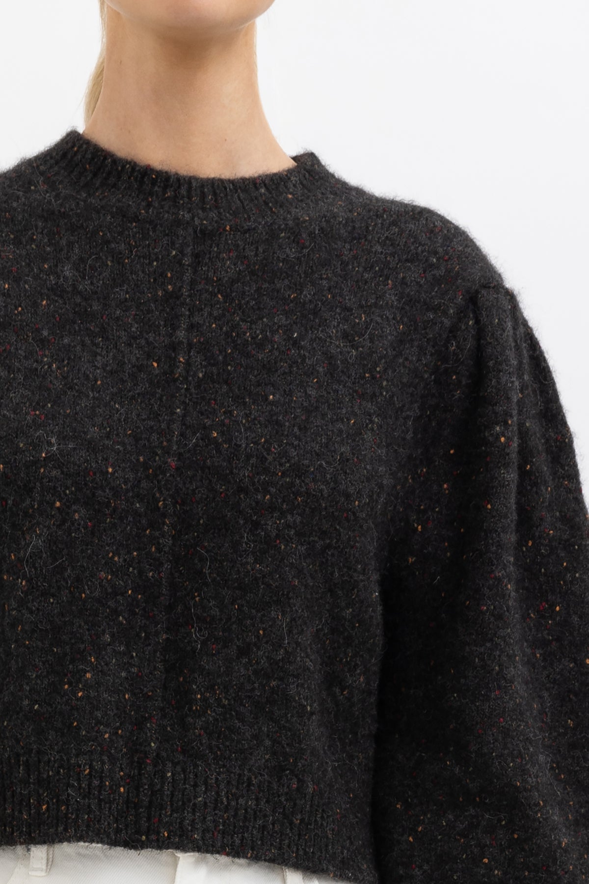 Flecked Crop Sweater