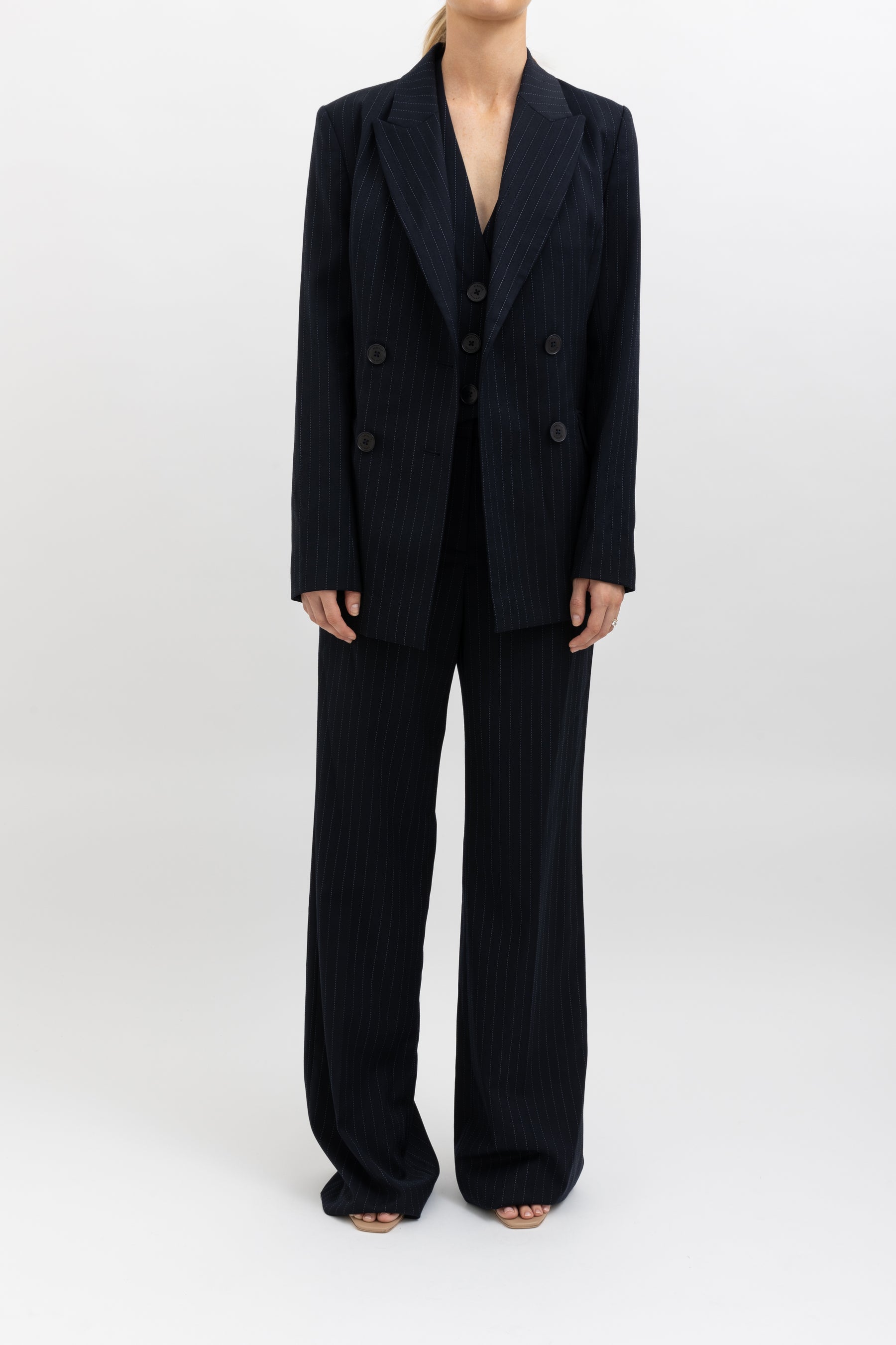 Three-Piece Blazer, Vest & Pant Suit Set