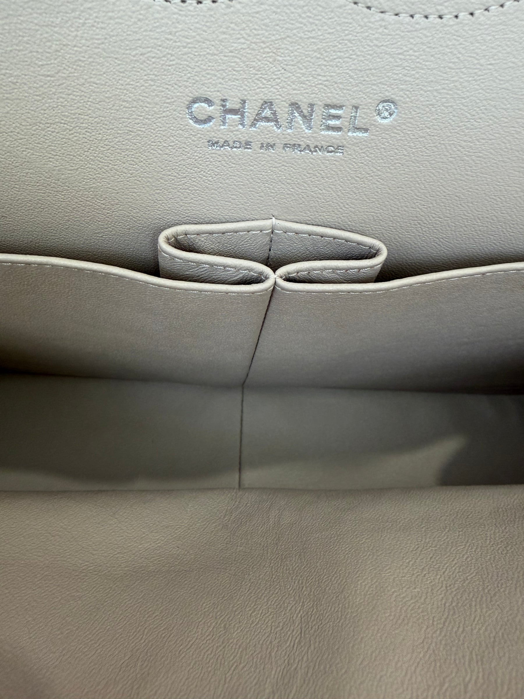 Chanel Stone Lambskin Leather Jumbo Flap Bag