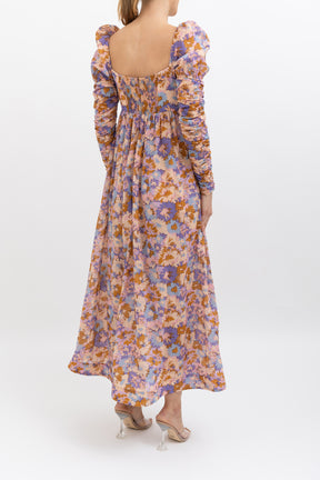 Violet Twist Midi Dress