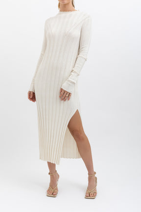 Linen Silk Sweater Dress