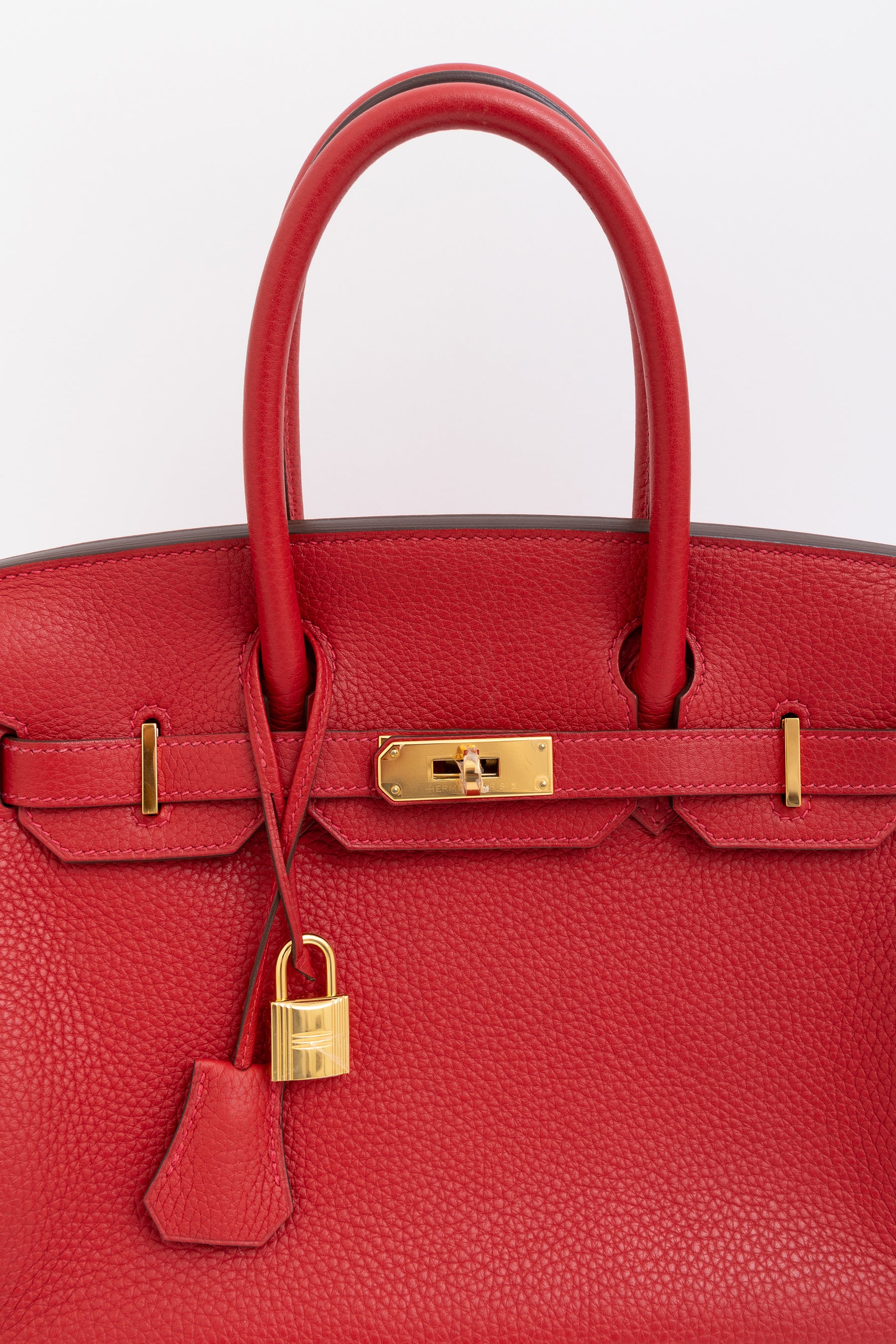 Rouge Casaque Clemence 30 Birkin Bag