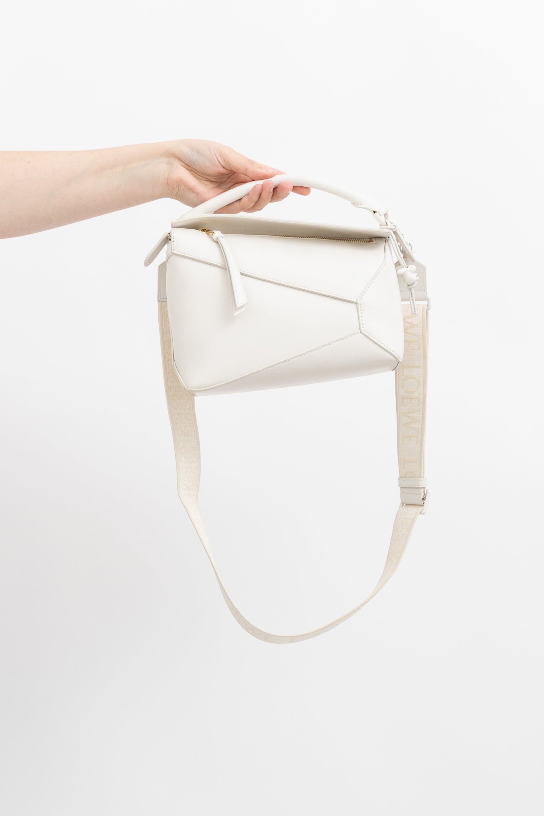 Small Leather Puzzle Edge Cross-Body Bag