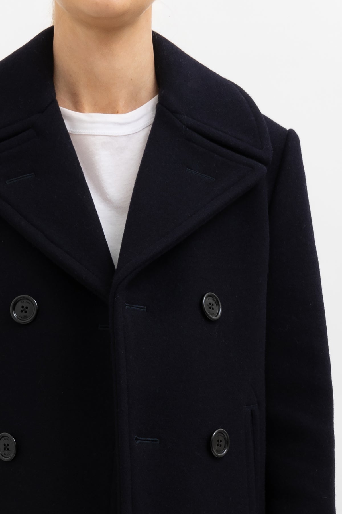 Double Breasted Wool Pea Coat