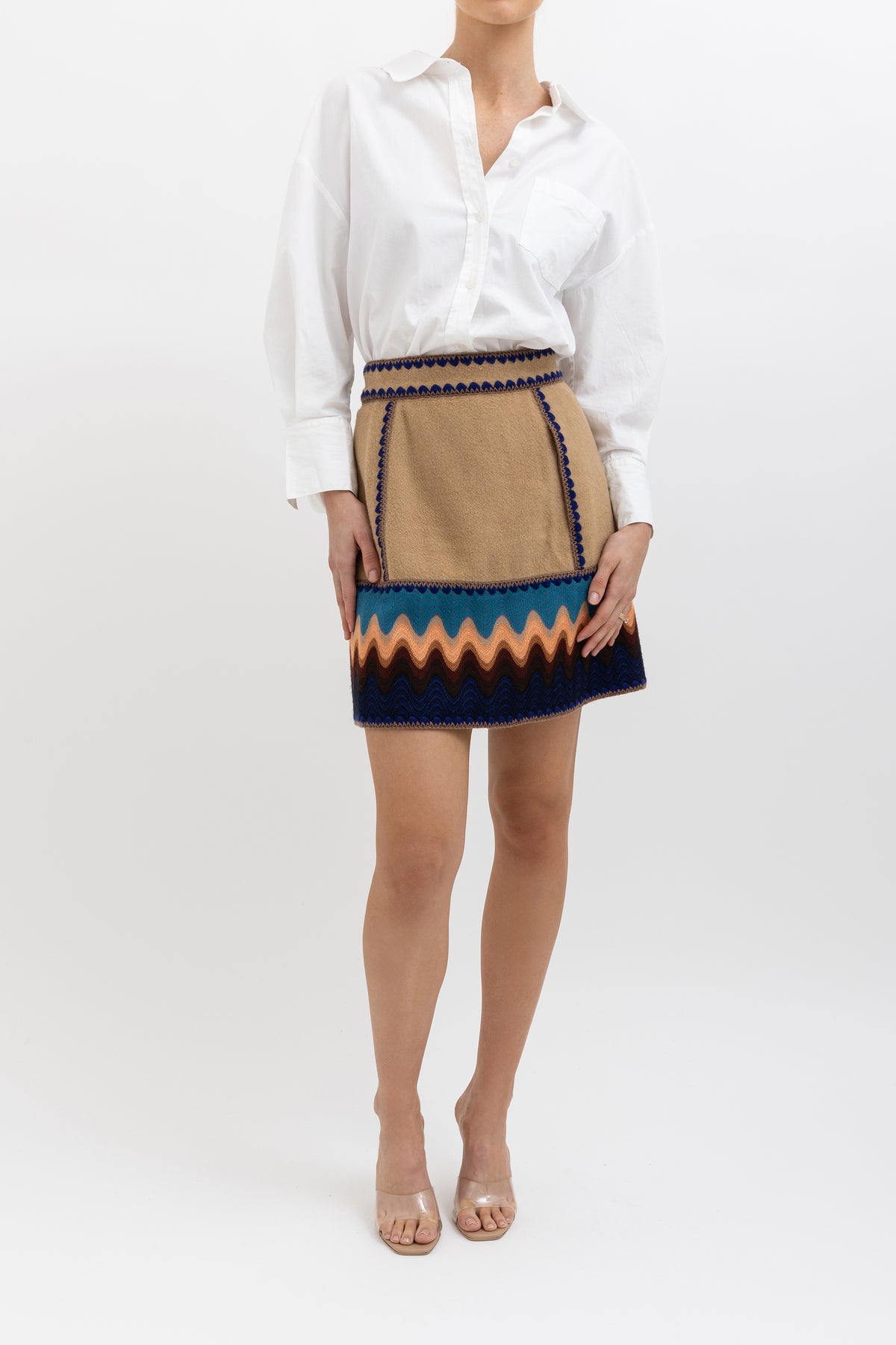 Wool Blend Mini Skirt