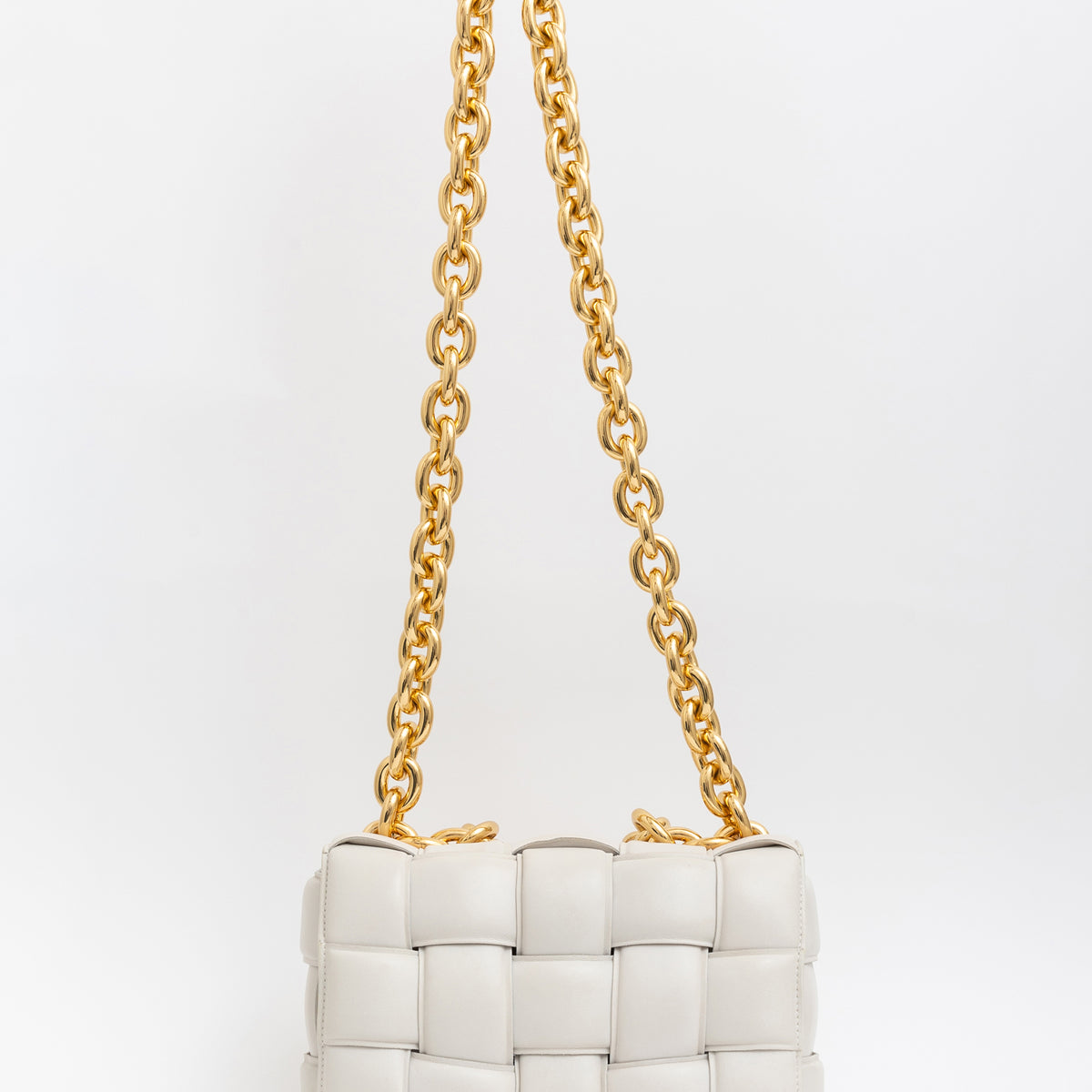 Bottega Veneta Padded Cassette Bag White Bottega Veneta Padded