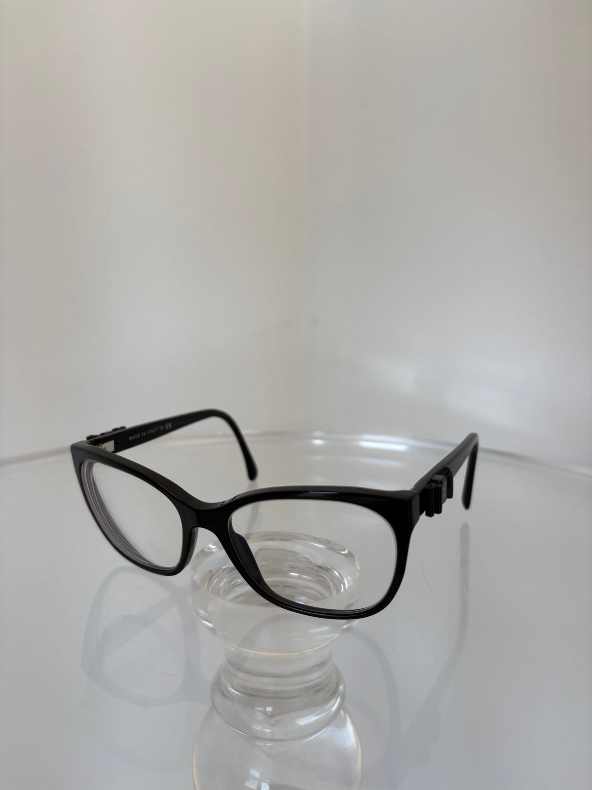 Chanel Black Bow Logo Arm Optical Glasses