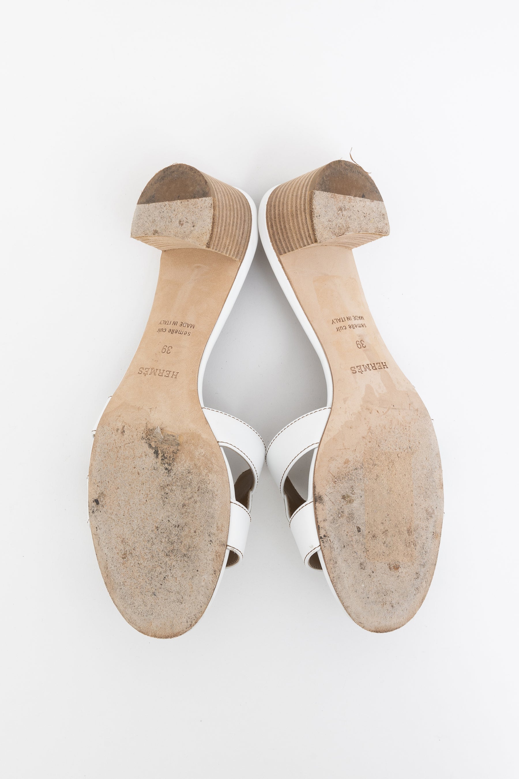 White Leather Oasis Sandals