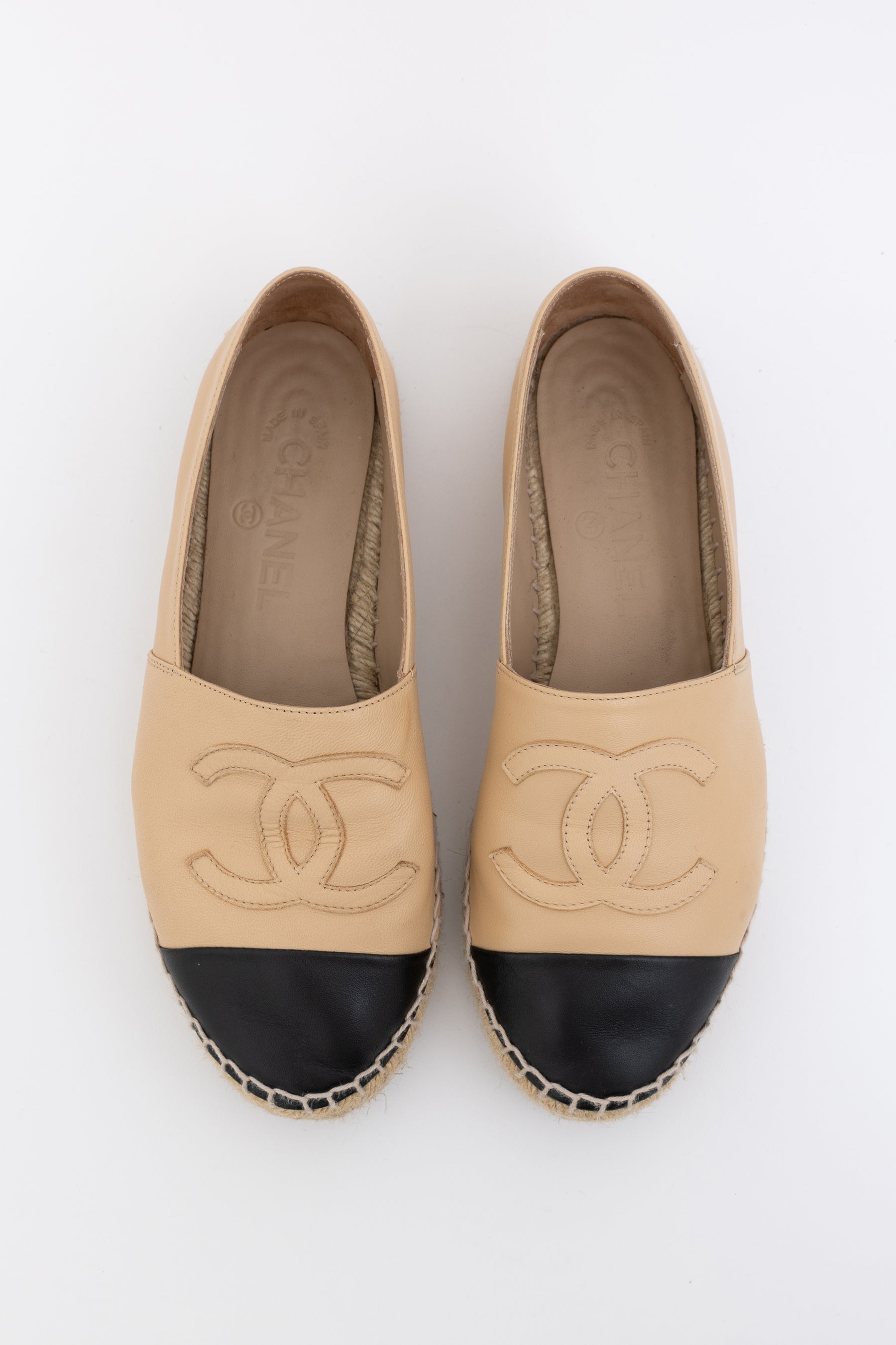 Chanel Beige and Black Espadrilles - Main Image
