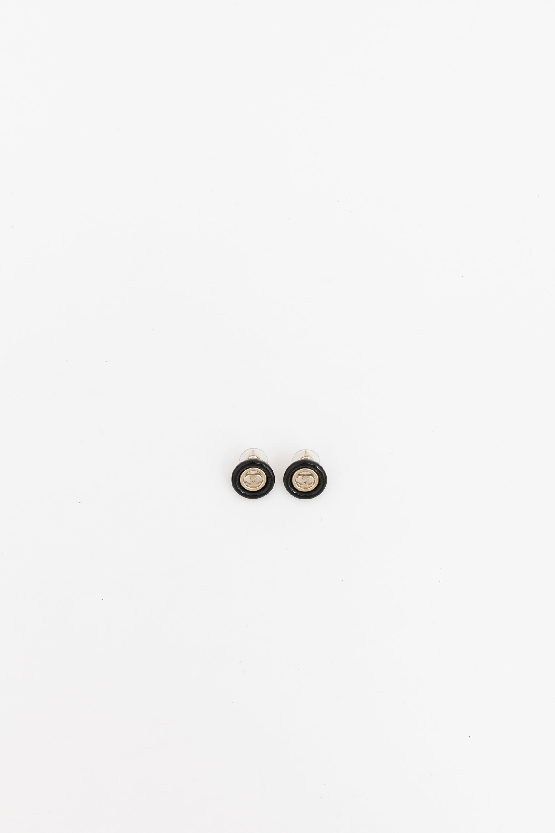 Round CC Stud Earrings