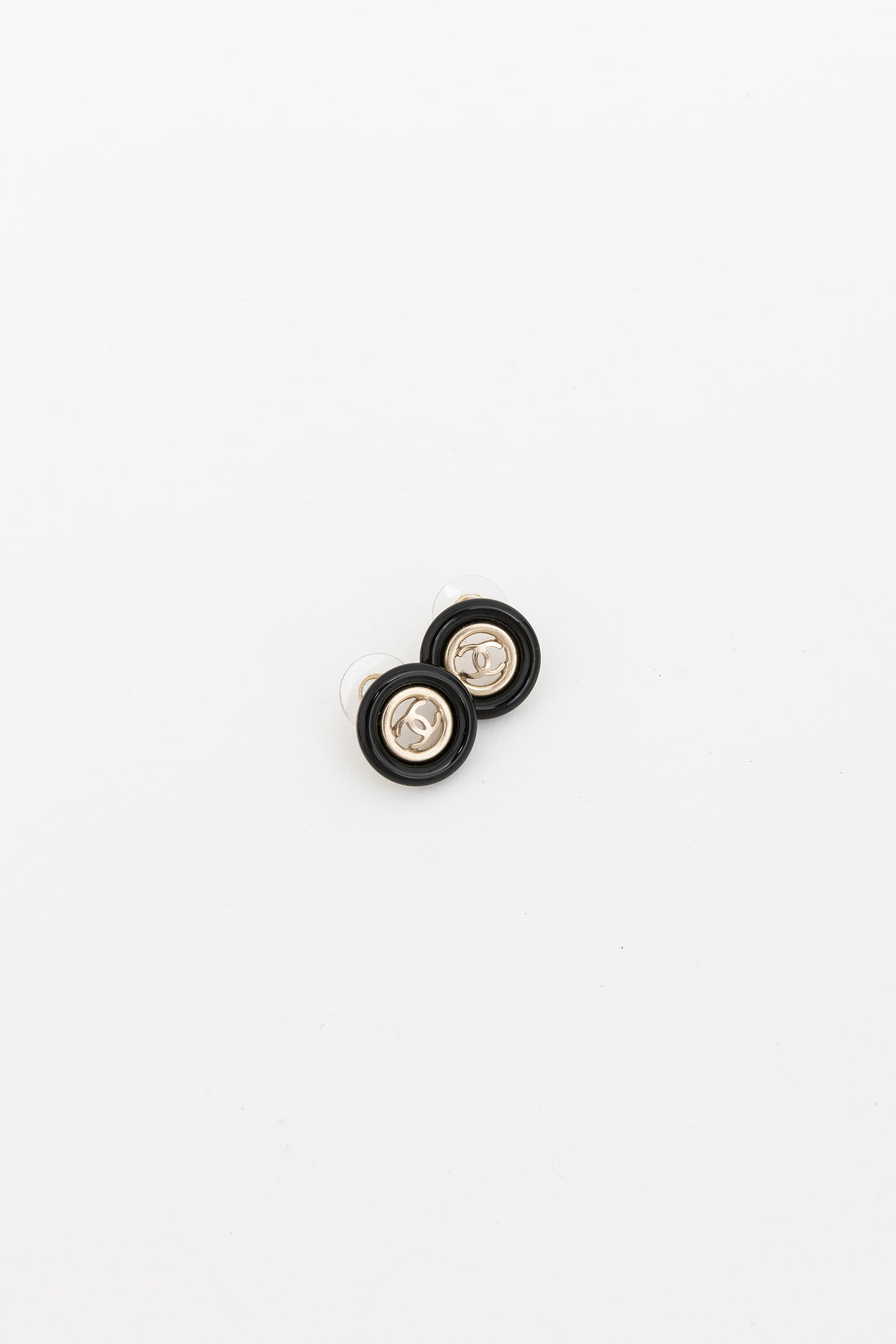 Round CC Stud Earrings