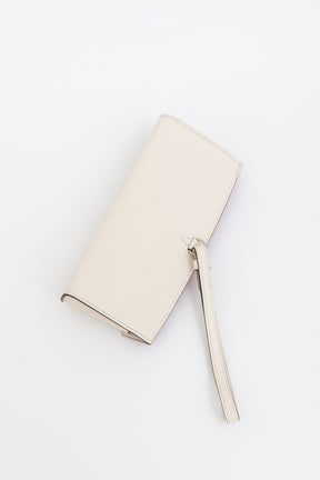 Hermès Pink and White Chevre Leather Glasses Case