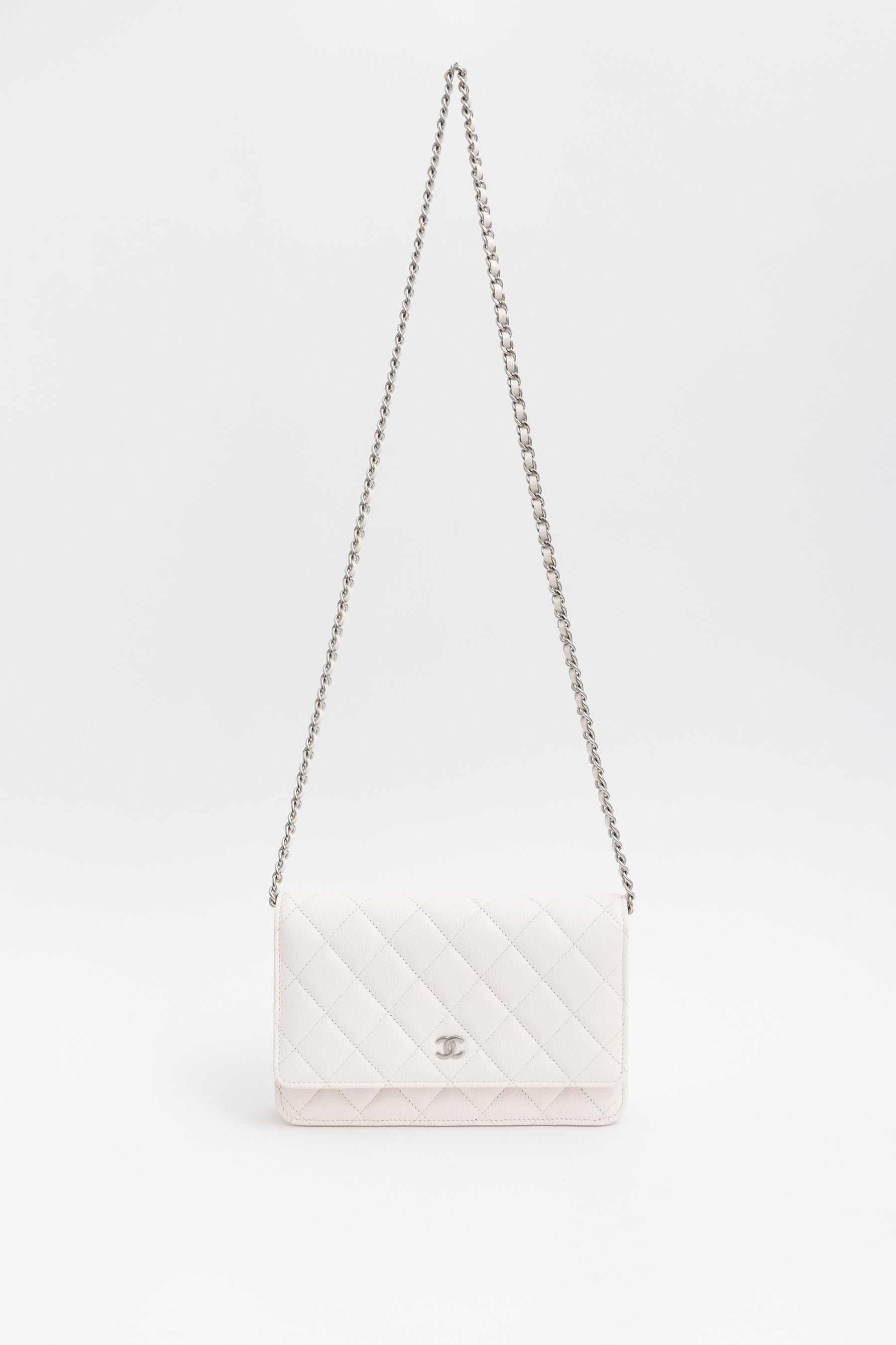Caviar Leather Wallet on Chain
