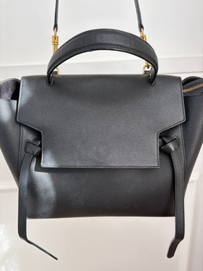 Celine Black Leather Belt Bag