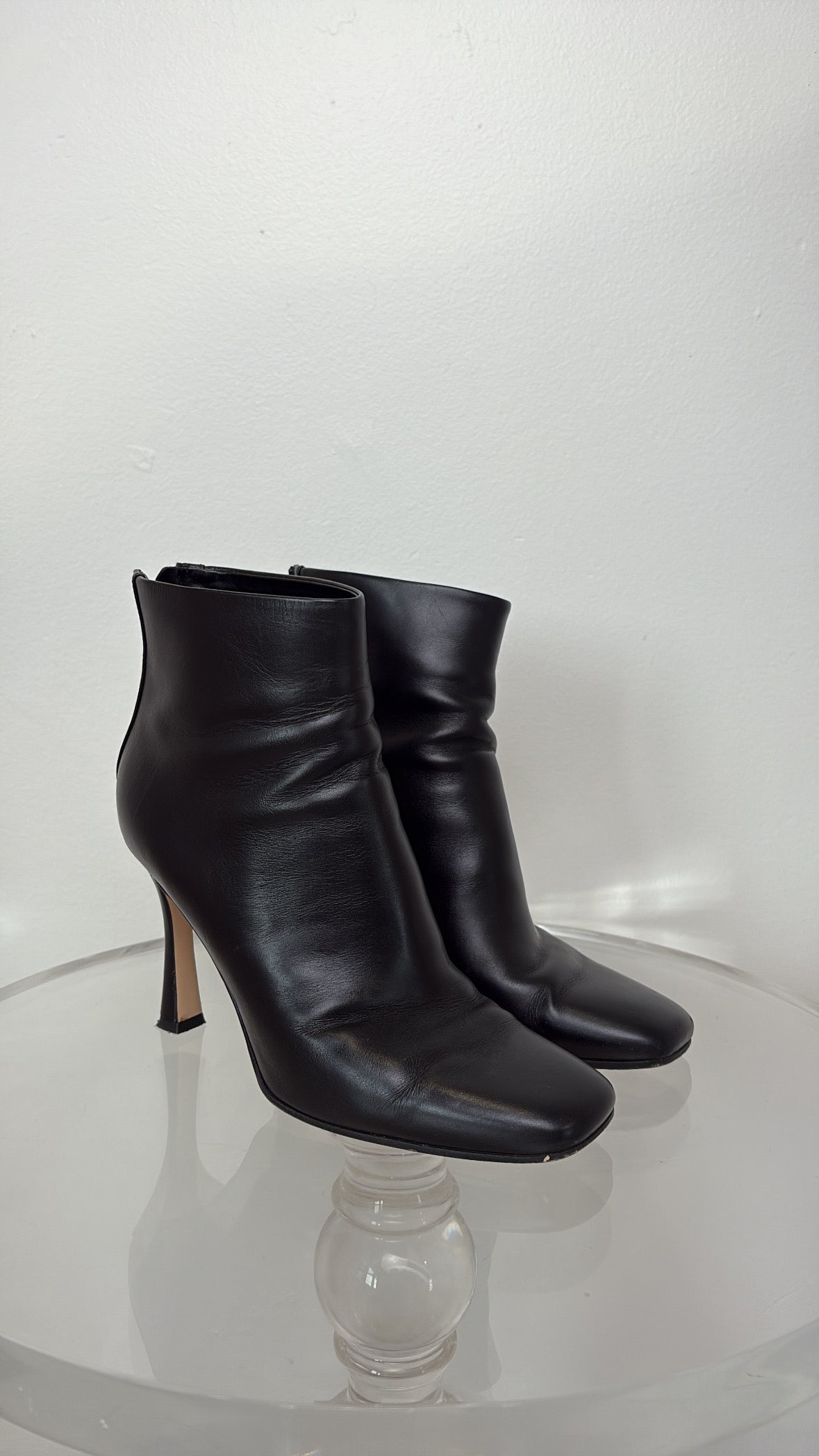 Scanlan Theodore Black Leather Heeled Ankle Boot, 40