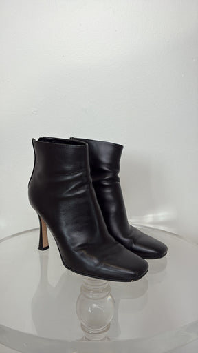 Scanlan Theodore Black Leather Heeled Ankle Boot, 40