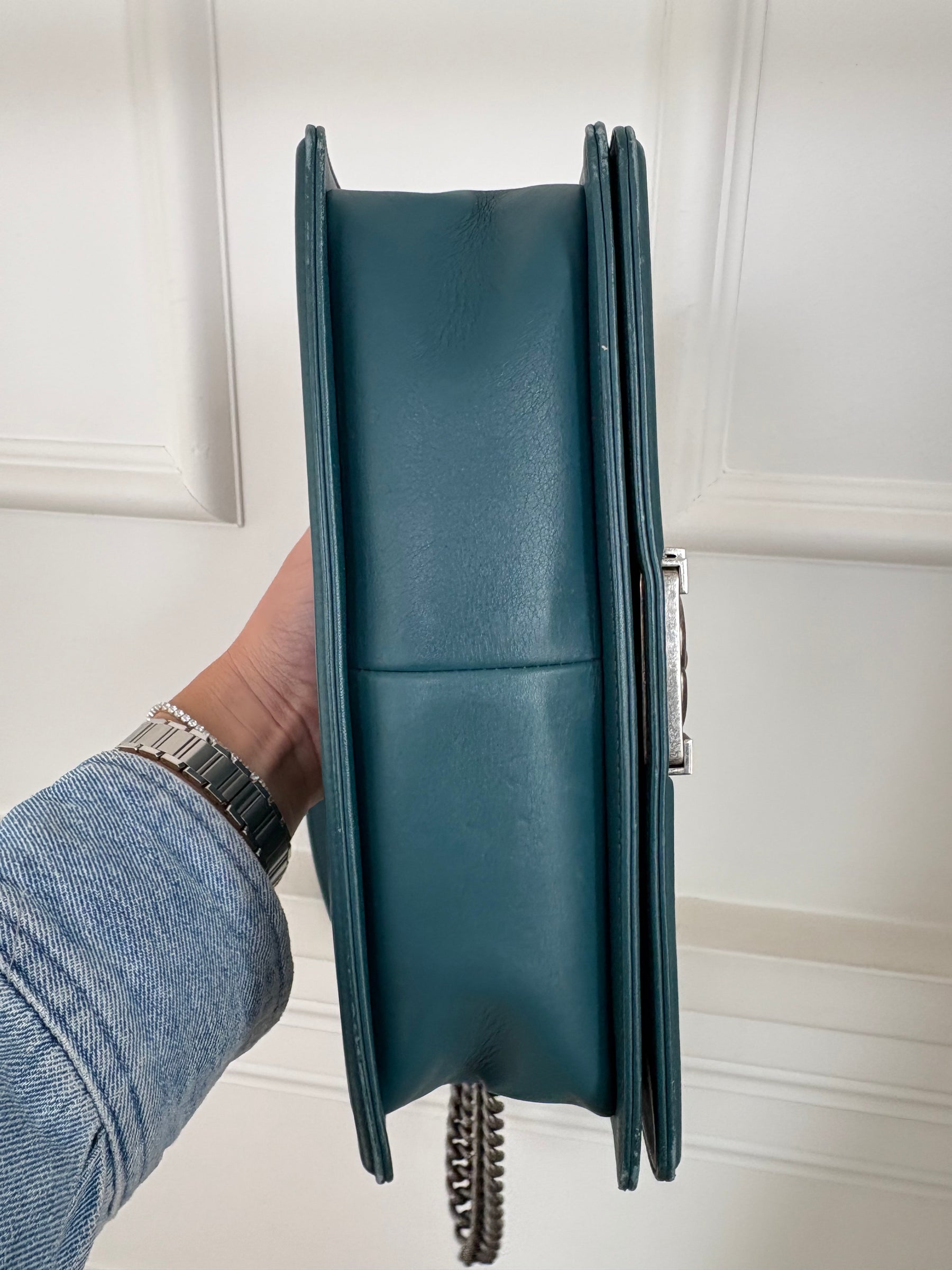 Chanel Teal Boy Bag