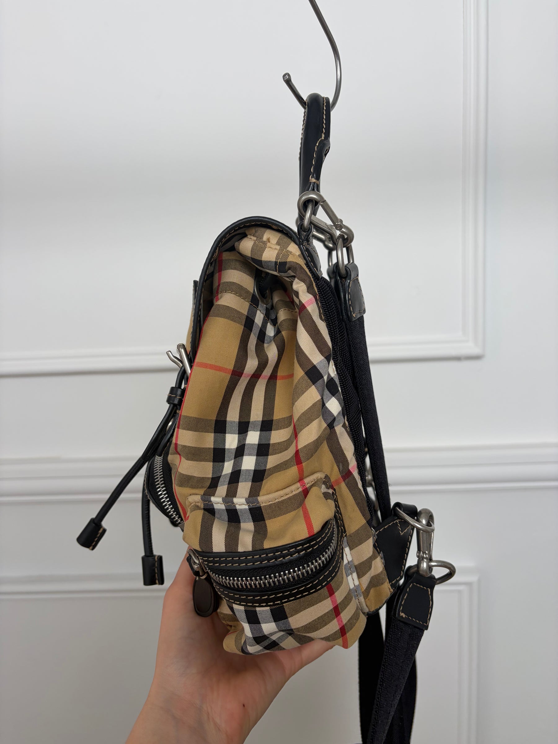 Burberry Heritage Check Canvas Backpack