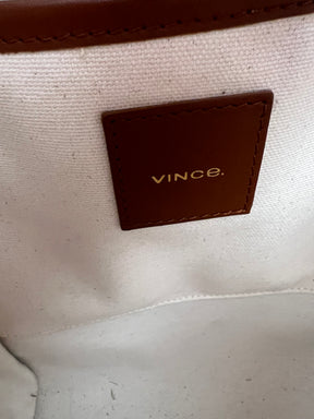 Vince Tan Leather and Suede Tote Bag