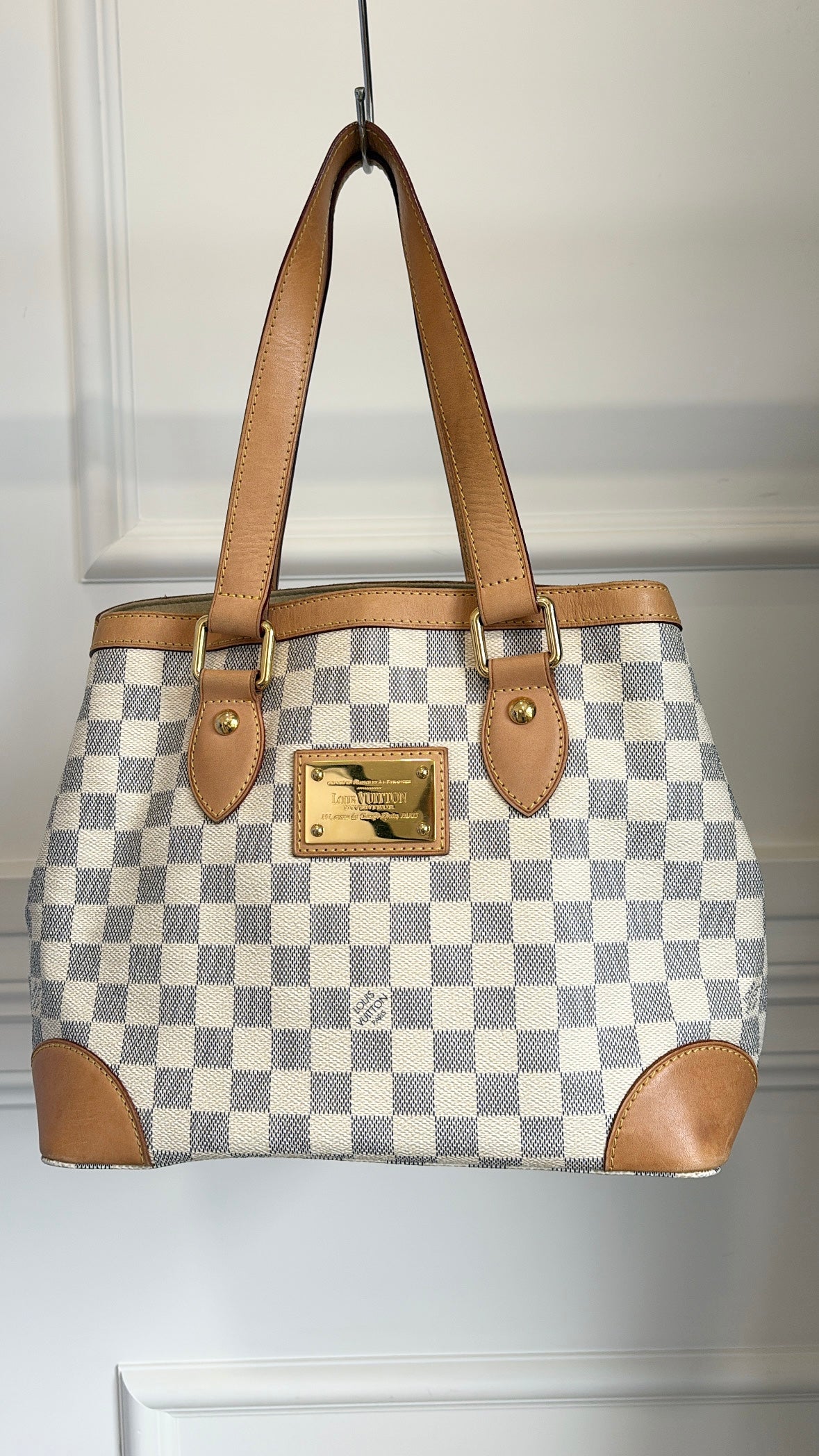 Louis Vuitton Canvas Damier Azur Hampstead PM Tote