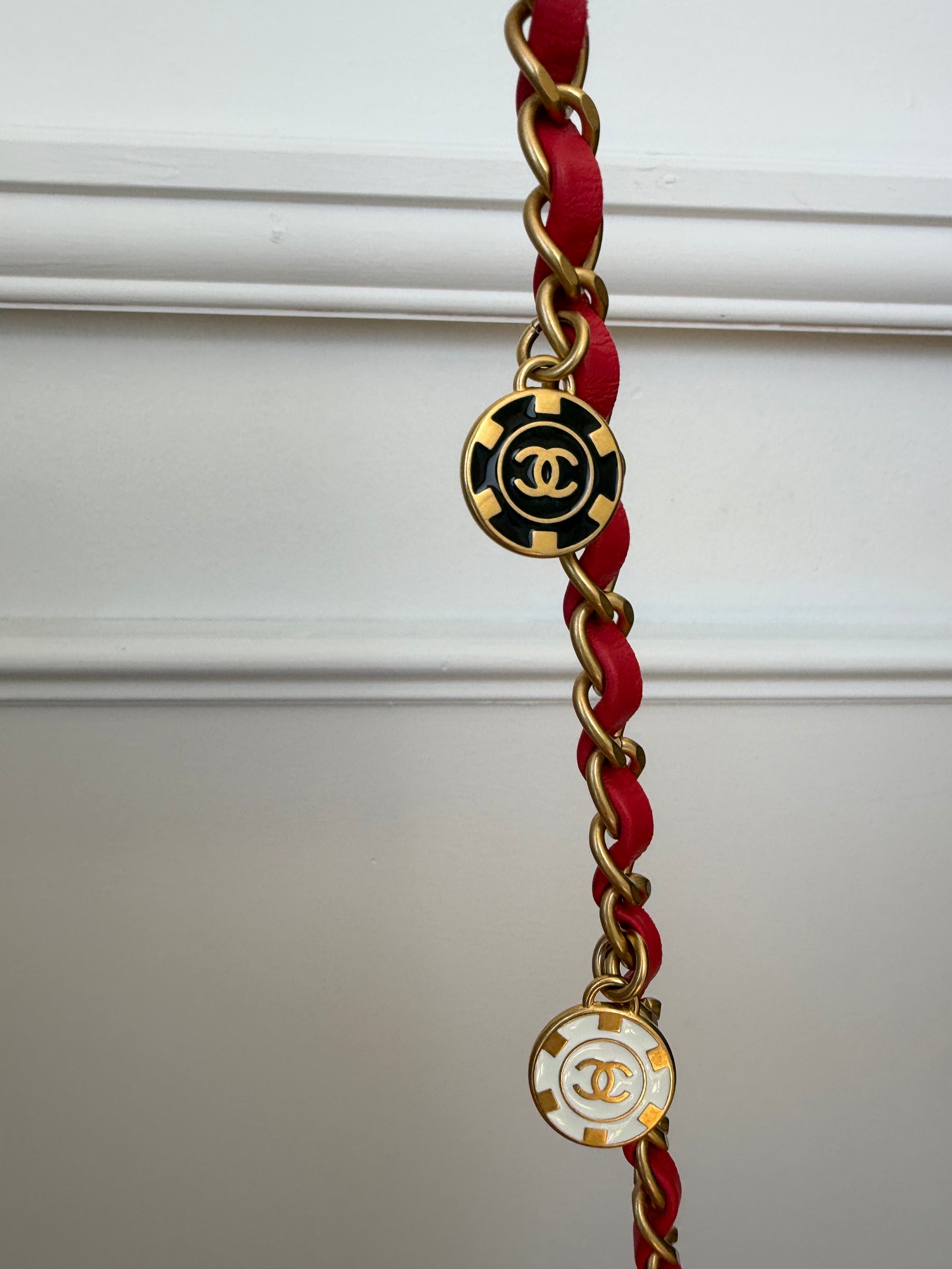 Chanel Coral Lambskin Leather Casino Chips Mini Flap