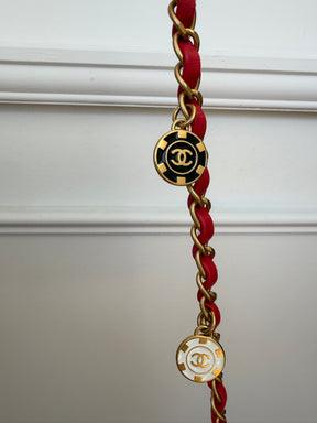 Chanel Coral Lambskin Leather Casino Chips Mini Flap