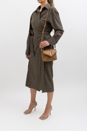 Check Wrap Dress