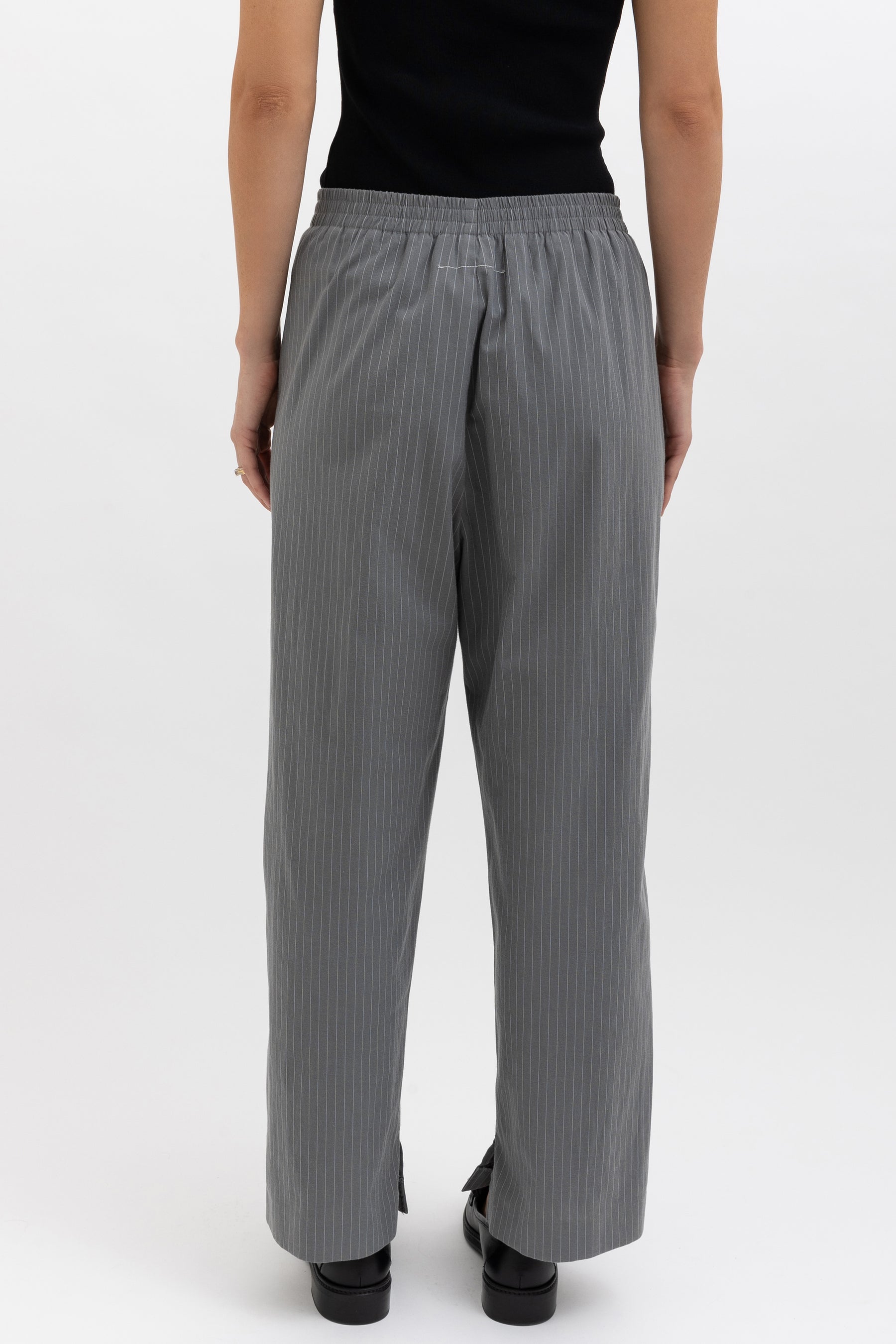 Pin Stripe Blazer In Grey