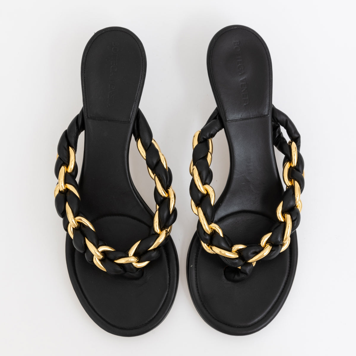 Bottega Veneta Black Braided Heels Bottega Veneta Black Leather