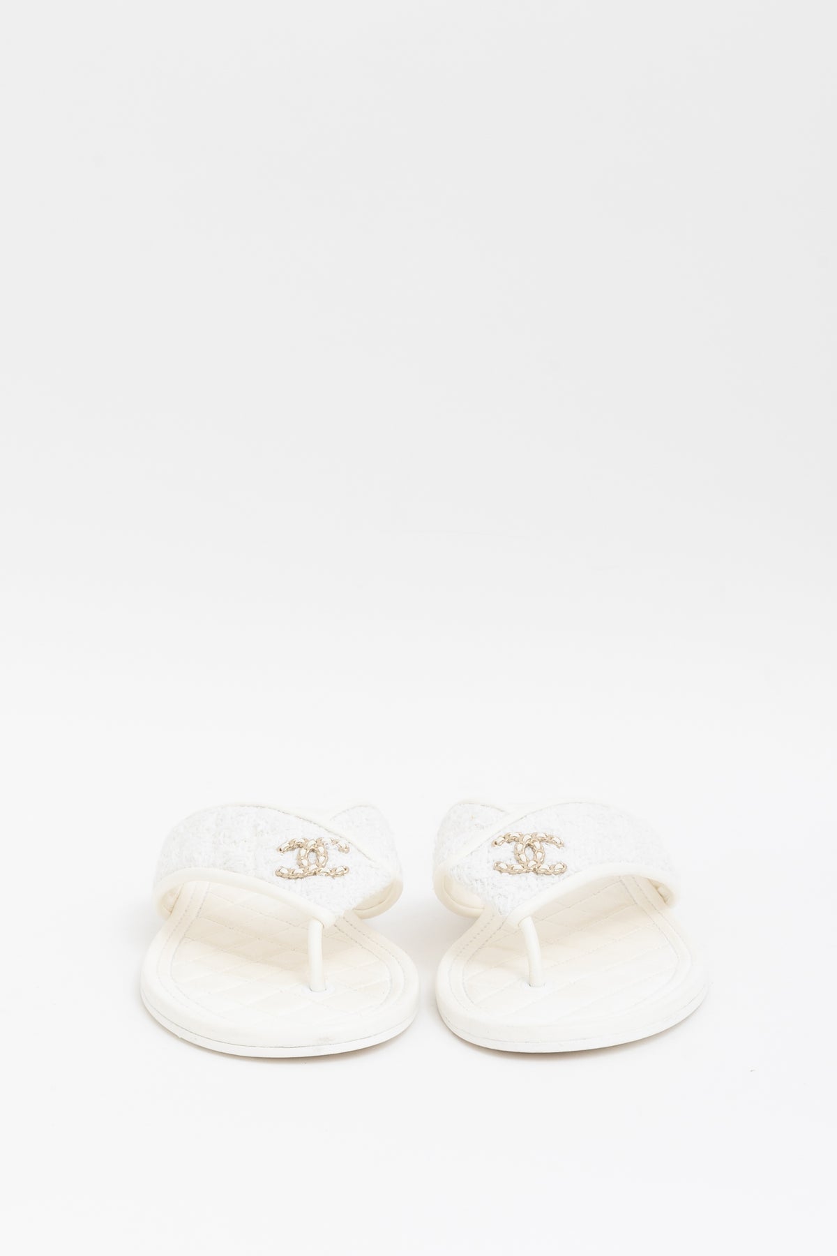 Tweed Logo Thongs