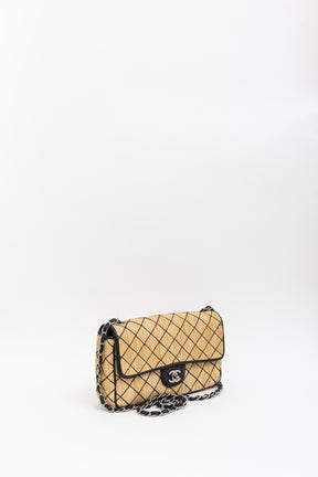 Raffia Medium Flap Bag