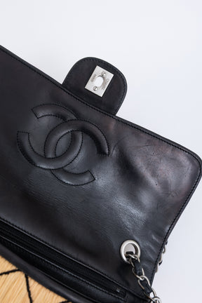 Raffia Medium Flap Bag