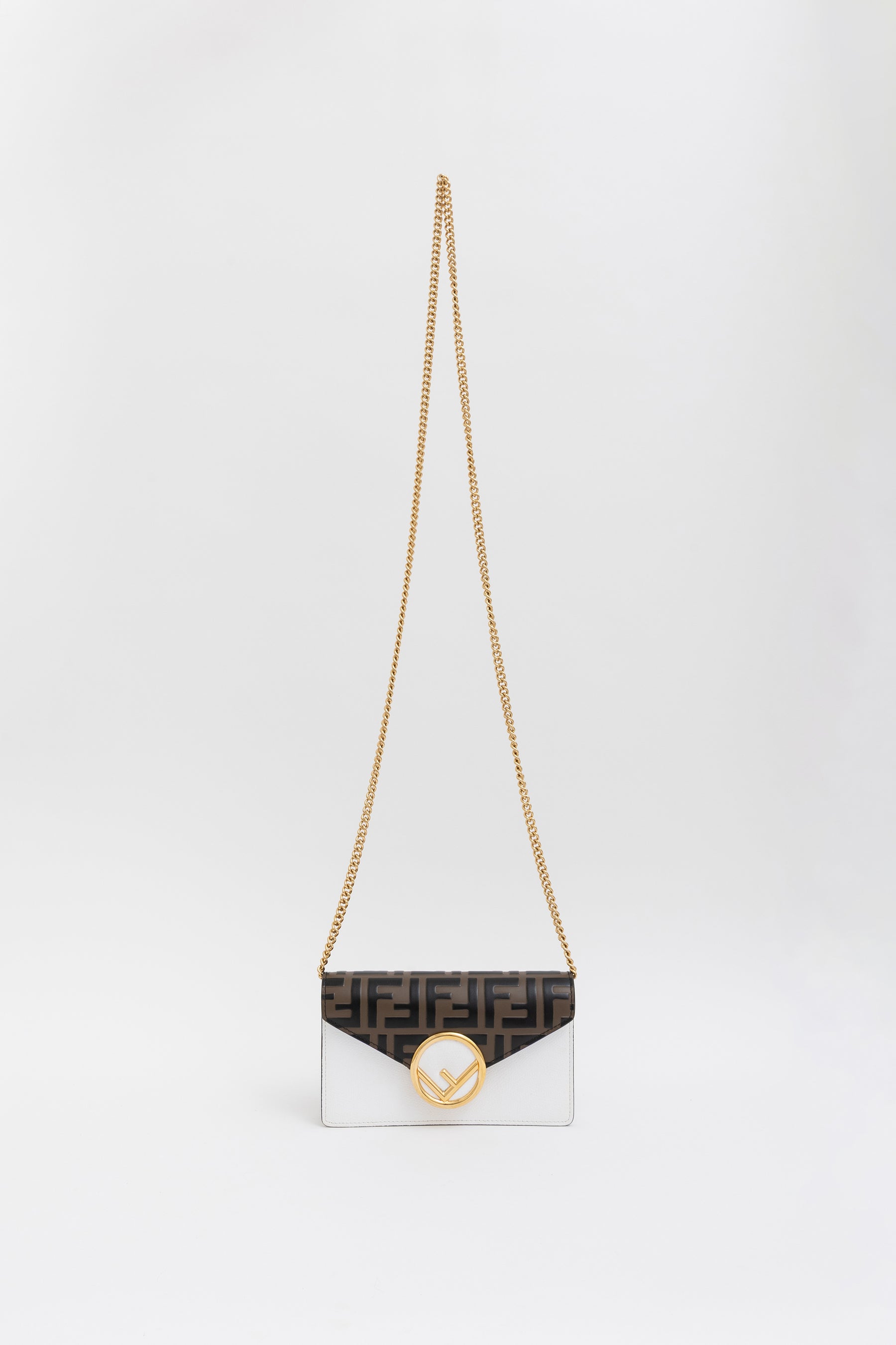 Fendi White and Leather Zucca FF Belt Bag