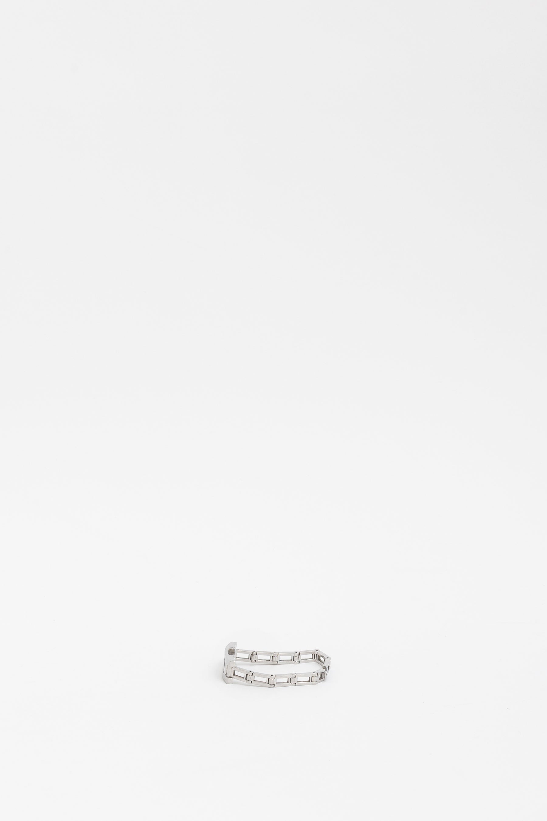 Silver Rectangular Chain Watch