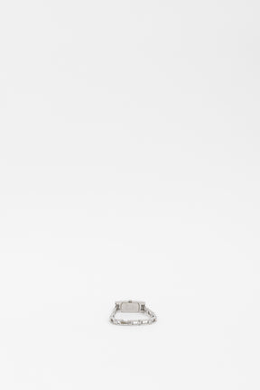 Silver Rectangular Chain Watch
