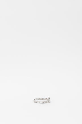 Silver Rectangular Chain Watch