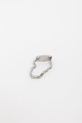Silver Rectangular Chain Watch