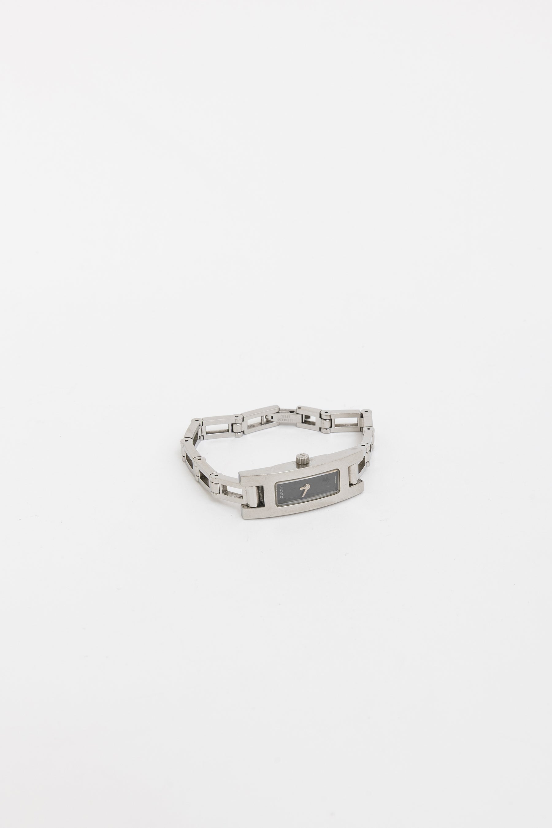 Silver Rectangular Chain Watch