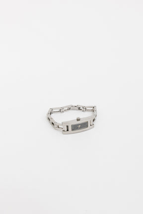 Silver Rectangular Chain Watch