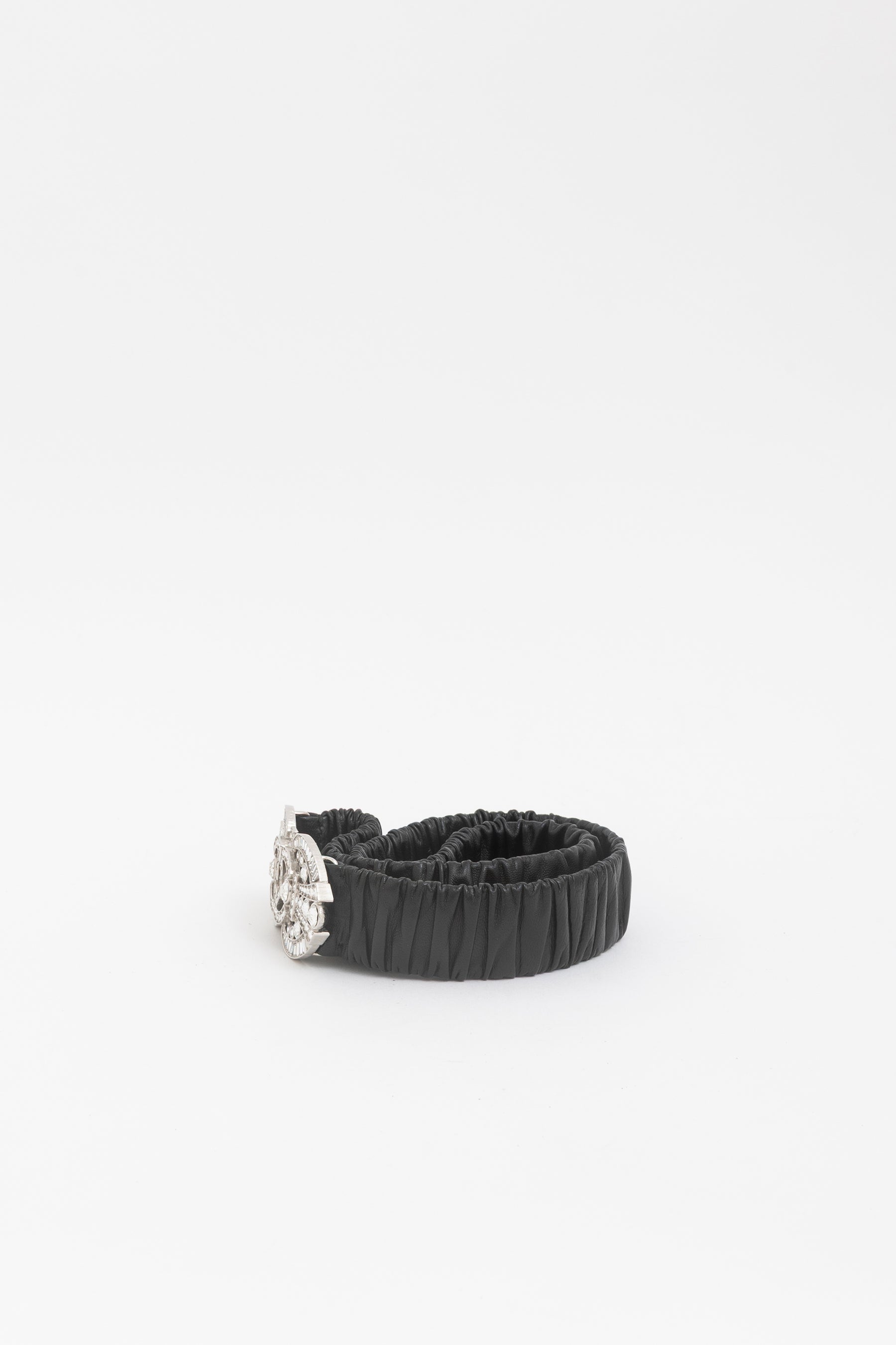 Crystal Logo Buckle Belt