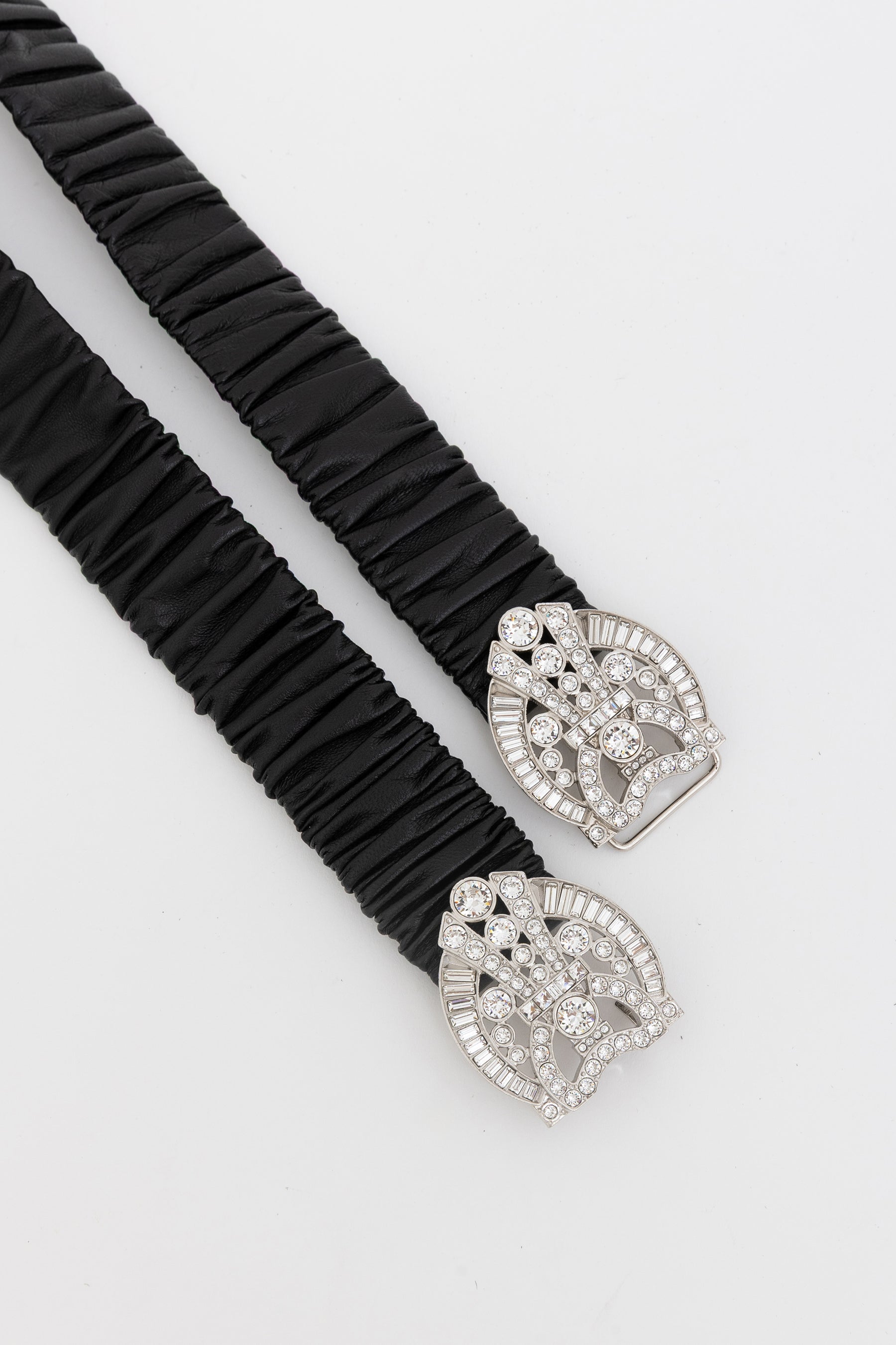 Crystal Logo Buckle Belt