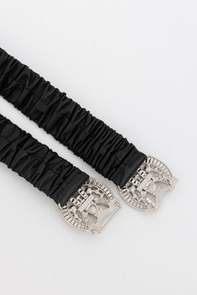 Crystal Logo Buckle Belt