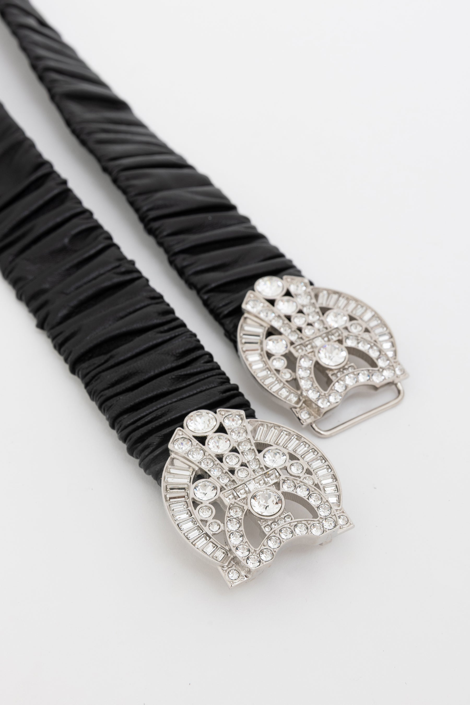 Crystal Logo Buckle Belt