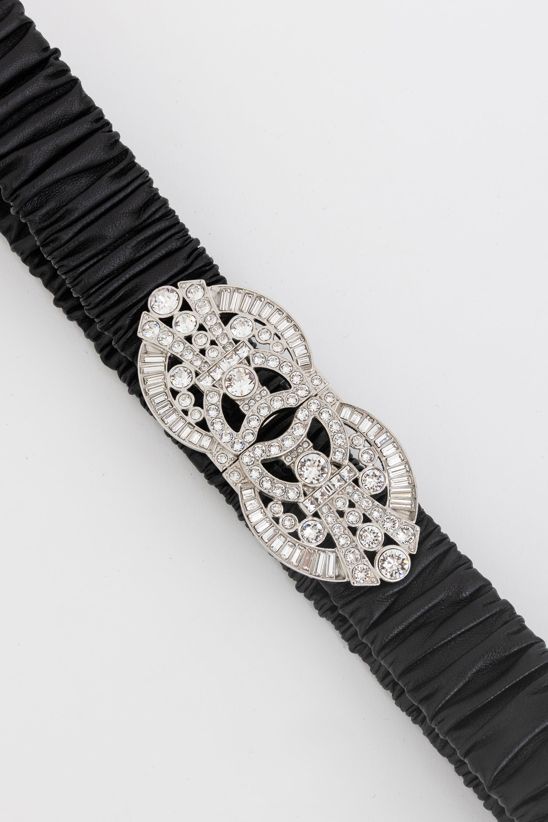 Crystal Logo Buckle Belt