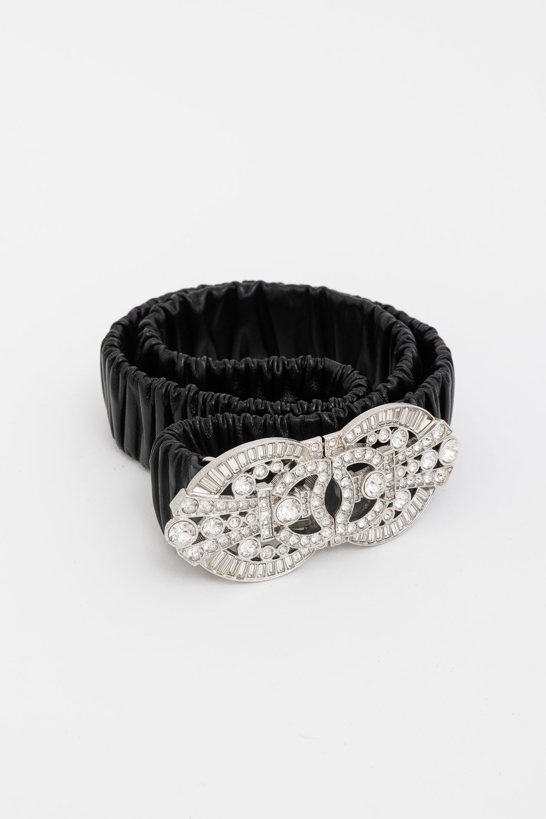 Crystal Logo Buckle Belt