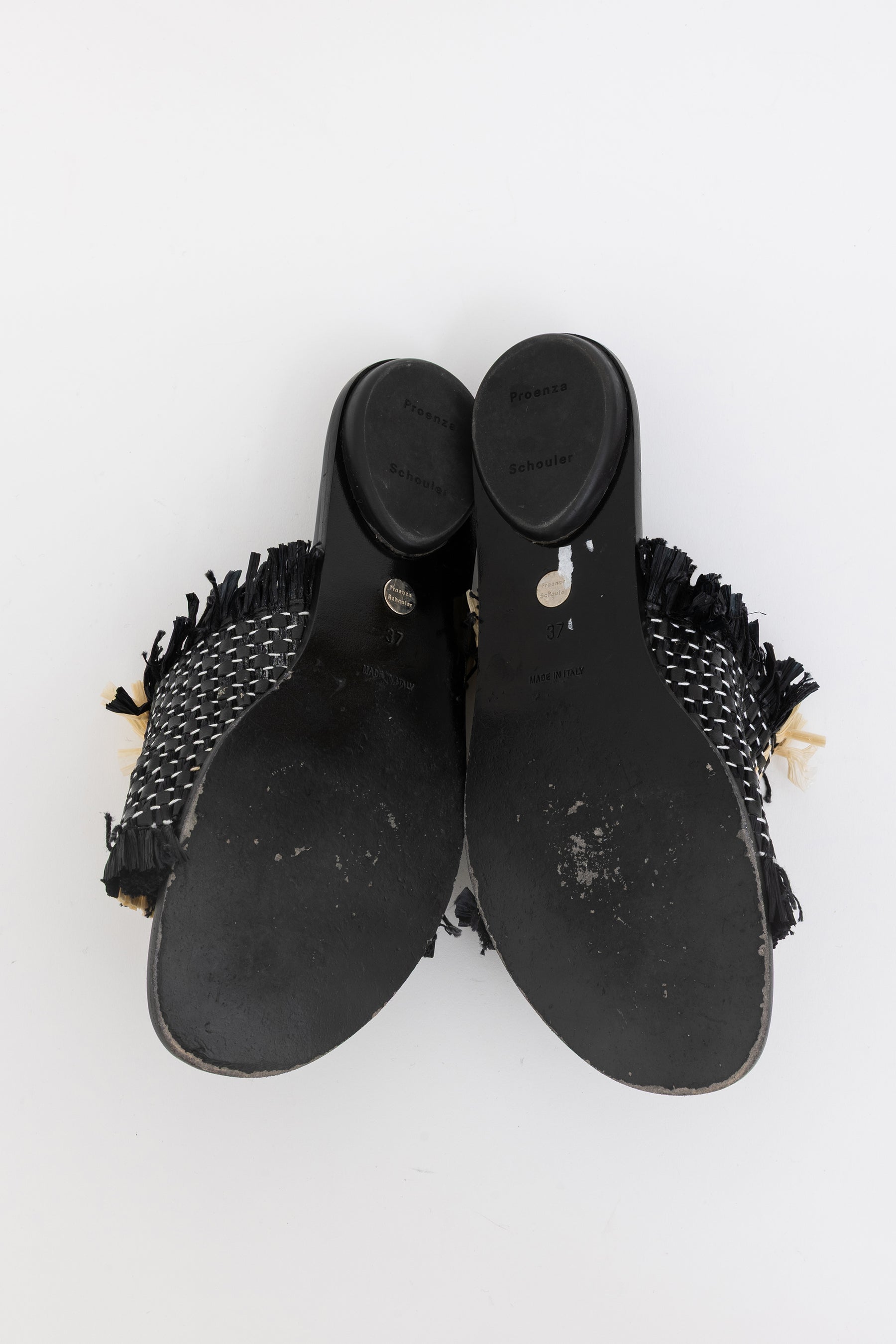 Natural Woven Raffia Slides