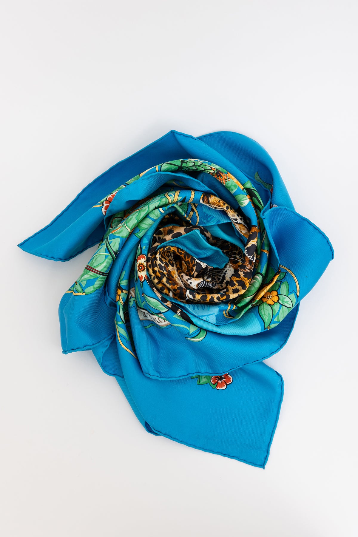 Cheetah 'Jungle Love' Silk Scarf 90