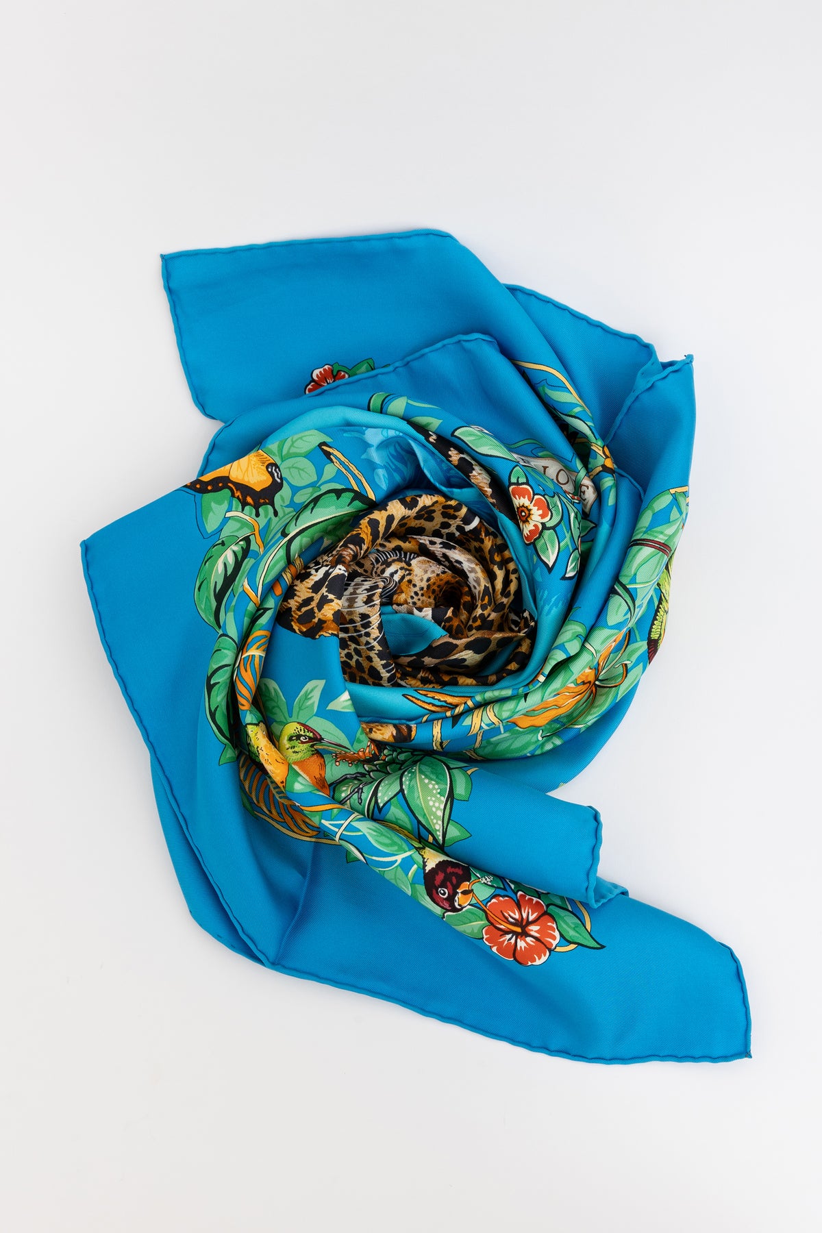 Cheetah 'Jungle Love' Silk Scarf 90