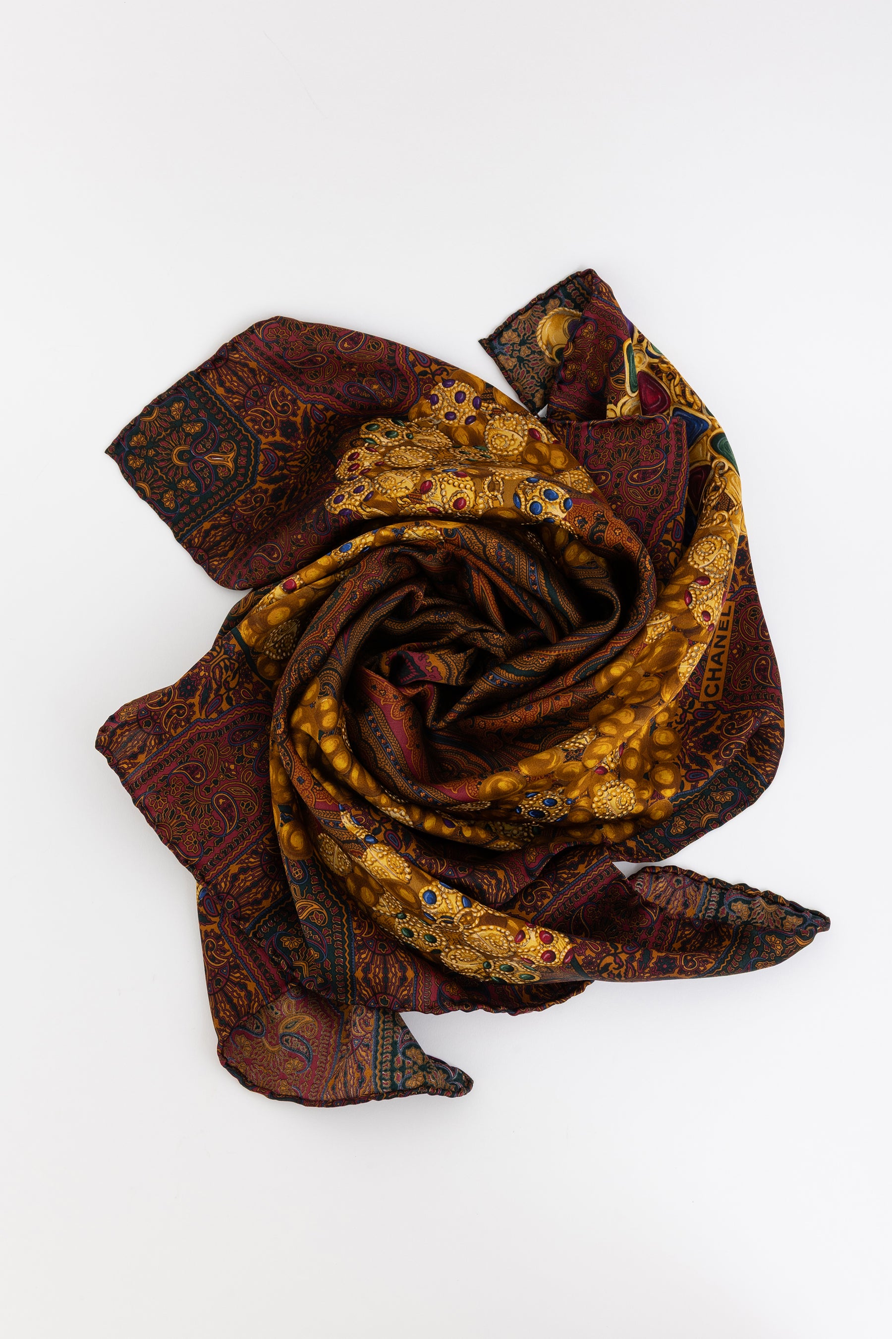 Paisley Print Silk Scarf