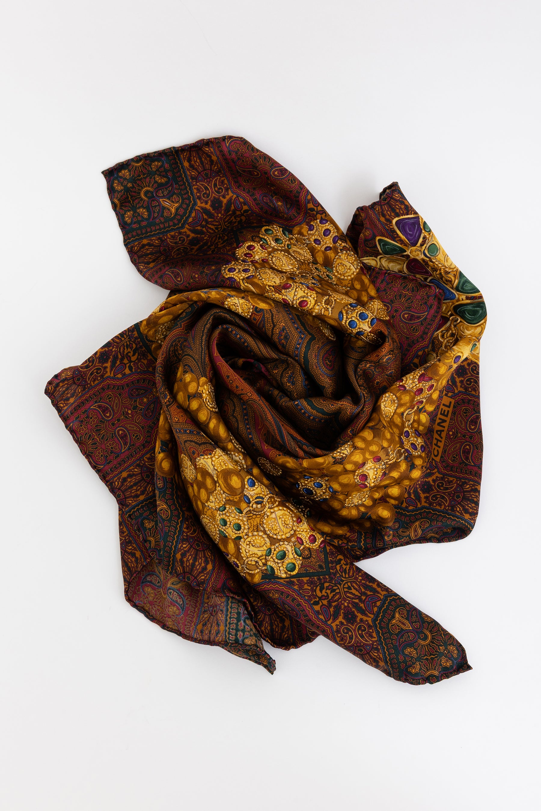 Paisley Print Silk Scarf